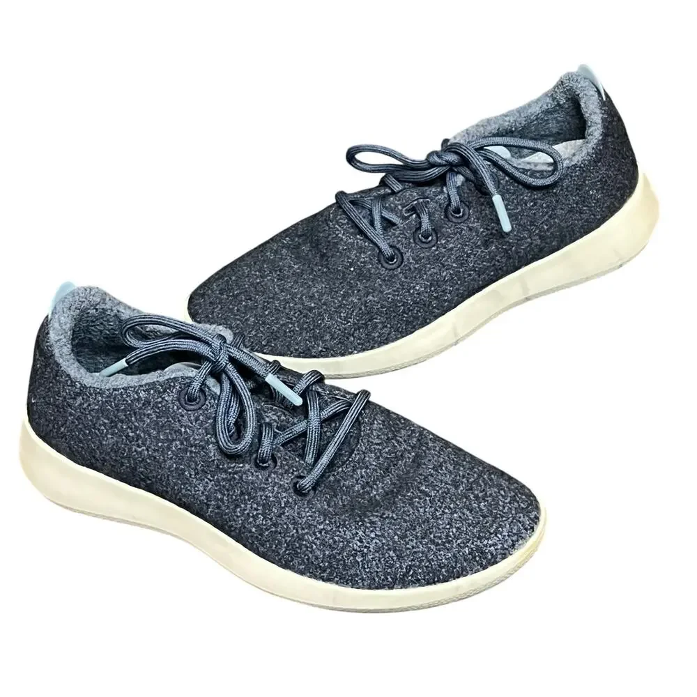 Allbirds Sneakers Mens 10 Blue Wool Runner Mizzle Water Repellent Athletic Shoes